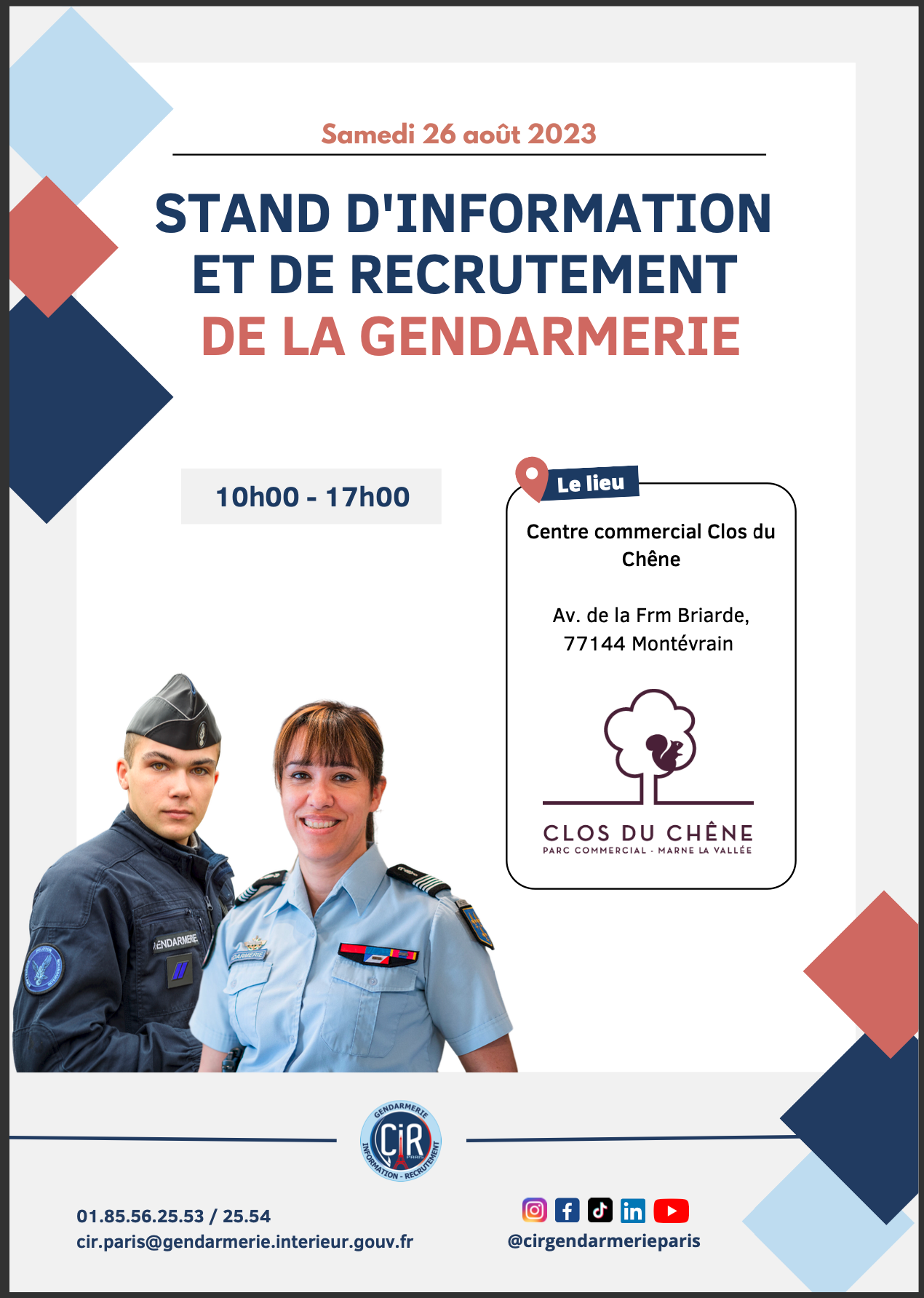 Clos du Chêne - La gendarmerie est de retour ! - le samedi 26 aout 2023 gendarmerie - 1