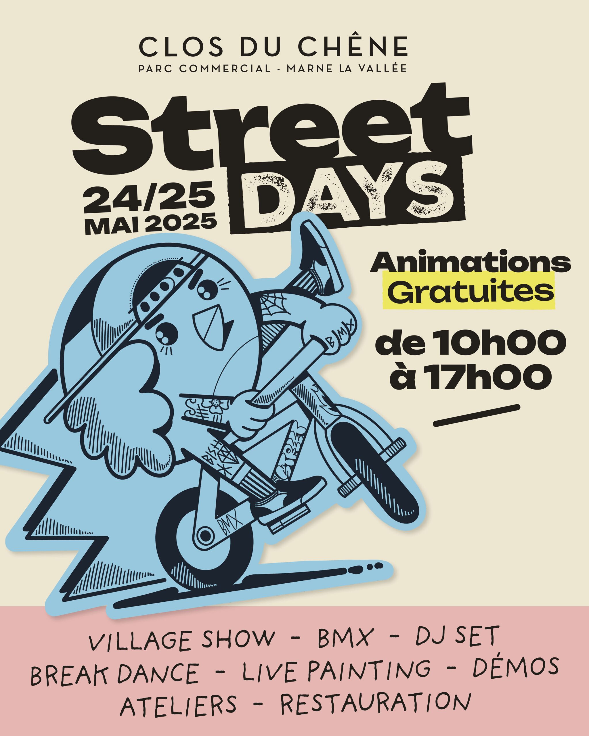 Clos du Chêne - STREET DAYS À CLOS DU CHÊNE – LES 24 & 25 MAI ! - sdxbishop rs post scaled - 1