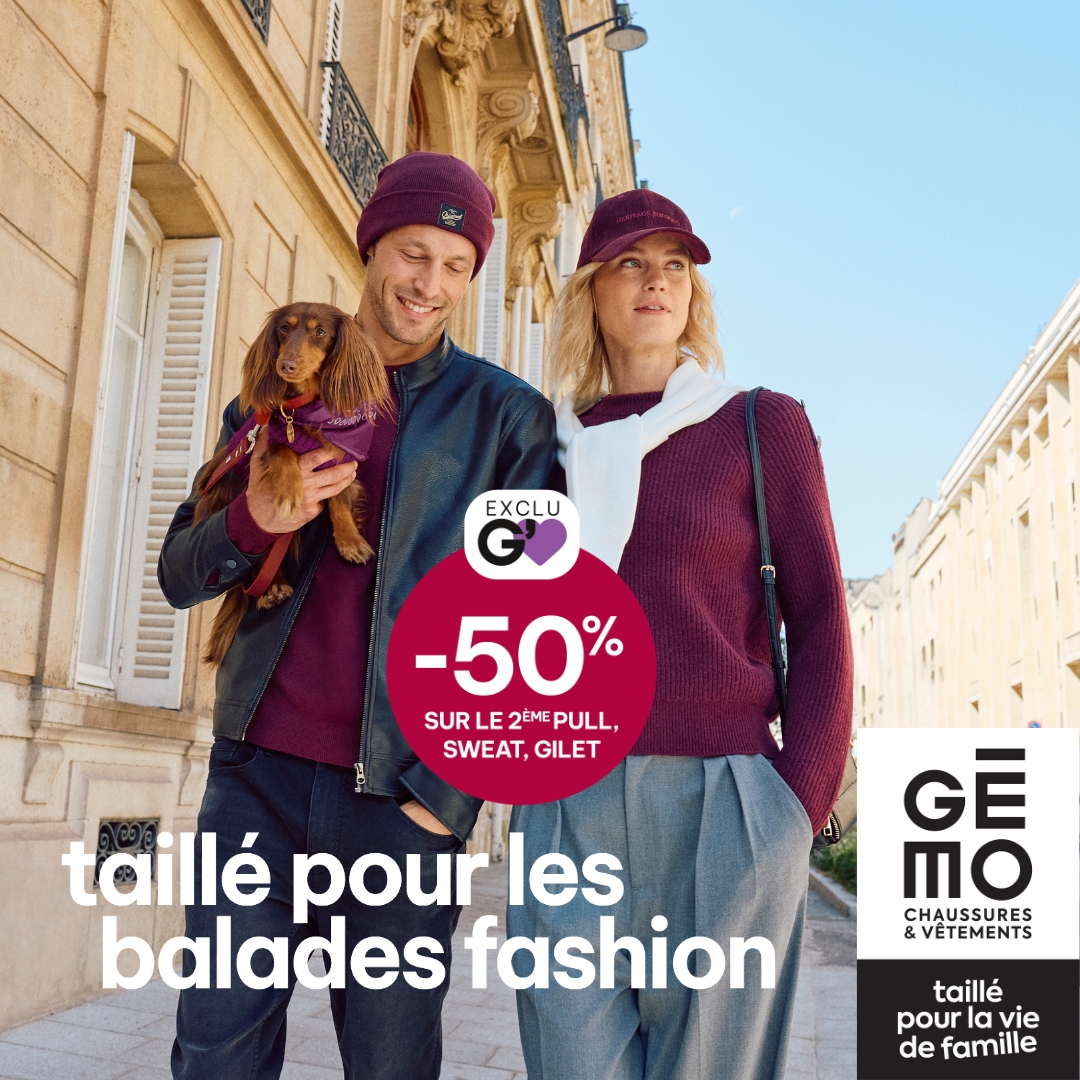 Clos du Chêne - Offre pour les membres G'M chez Gémo ! - publication pull gemo - 1